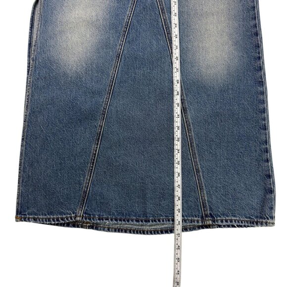 Levi’s Premium Iconic Long Denim Maxi Skirt Blue Women’s 24 / 00 / XXS NWT - Picture 12 of 15